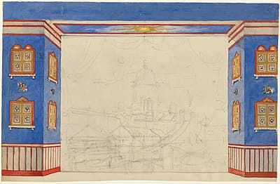 Alexandre BENOIS | Set design for Proscenium Arch (in Scene 1)