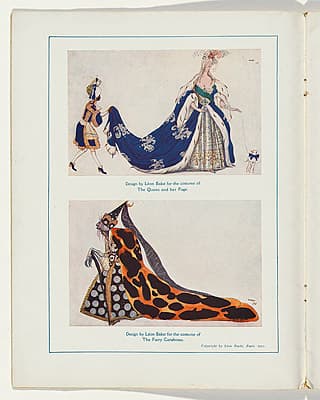 Léon BAKST | Costume design for the Queen and her page / Costume design for the Fairy Carabosse  from The Sleeping Princess