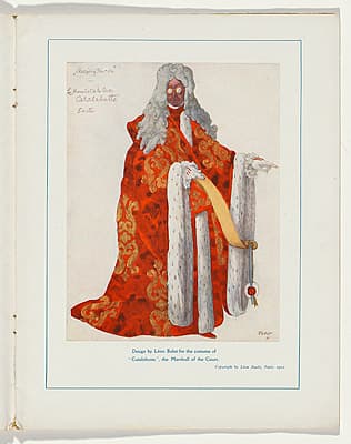 Léon BAKST | Costume design for Catalabutte, the Marshall of Court  from The Sleeping Princess