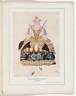 Léon BAKST | Costume design for the Chinese from The Sleeping Princess