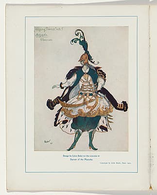 Léon BAKST | Costume design for the Dancer of the Mazurka from The Sleeping Princess