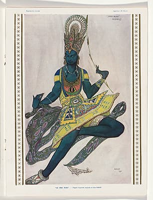 Léon BAKST | Illustration of the Blue God costume