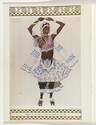 Léon BAKST | Costume design for a bayadere (Hindu dancing girl) from le Dieu Bleu