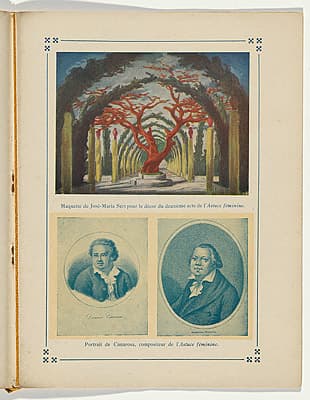 José-María SERT | Model of the set for the Act 2 for Ballet de l'Astuce Féminine / Portraits of Cimarosa, composer of Ballet de l'Astuce Féminine
