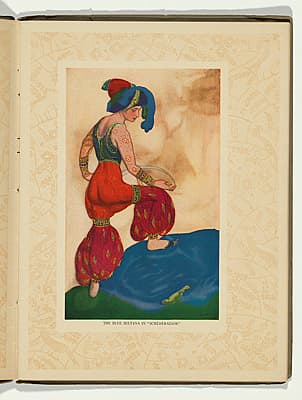 Léon BAKST | Costume design for the Blue Sultana in Schéhérazade