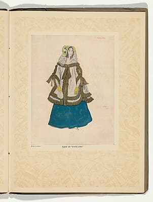 Léon BAKST | Costume design for a lady in Papillons