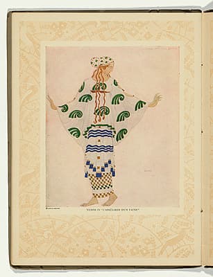 Léon BAKST | Costume design for a nymph in L’Après-midi d’un Faune