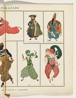   | Costume designs from Schéhérazade