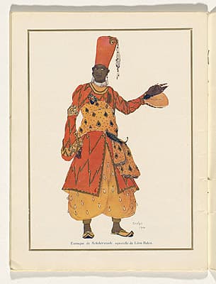 Léon BAKST | Costume design for a eunuch in Schéhérazade