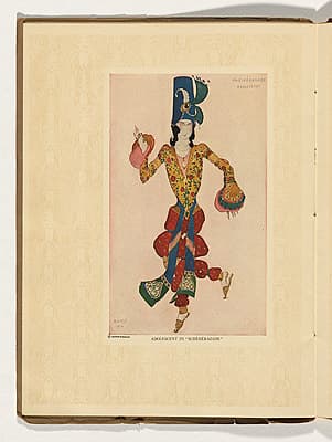 Léon BAKST | Costume design for the Adolescent in Schéhérazade