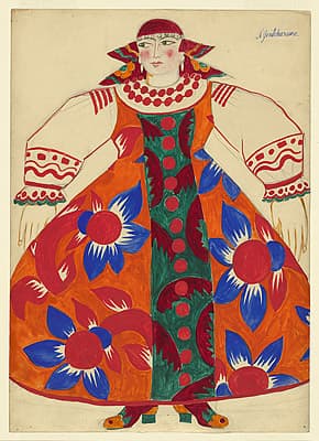 Natalia GONCHAROVA | Costume design for a peasant woman