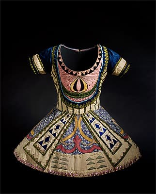 image: Leon Bakst Tunic from costume for the Blue God c 1912 from Le Dieu Bleu National Gallery of Australia, Canberra, purchased 1987