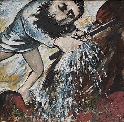 Arthur BOYD | Moses striking the stone