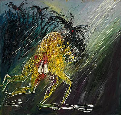 Arthur BOYD | Nebuchadnezzar running in the rain