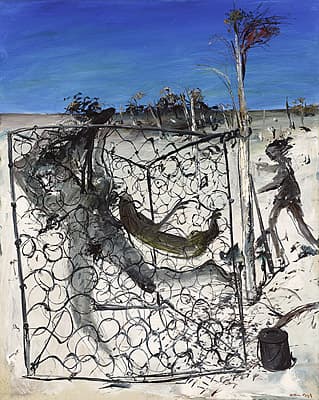 Arthur BOYD | Caged figure with dogs