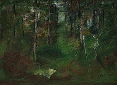 Arthur BOYD | Suffolk landscape, figure and book