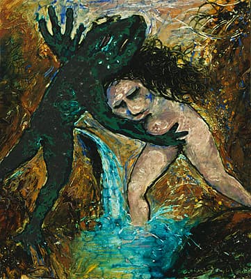 Arthur BOYD | Figure with beast and waterfall