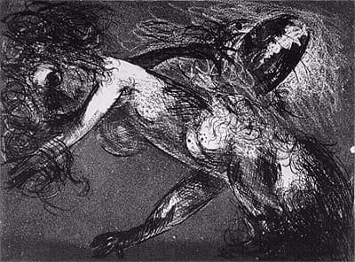 Arthur BOYD | Double figure with shark head (for Elektra backdrop).