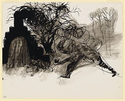 Arthur BOYD | Potter by kiln under trees