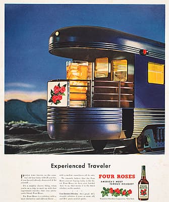 Anton BRUEHL | Four Roses advertisement - train compartment