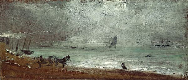 John CONSTABLE | Brighton Beach with shipping and a gig