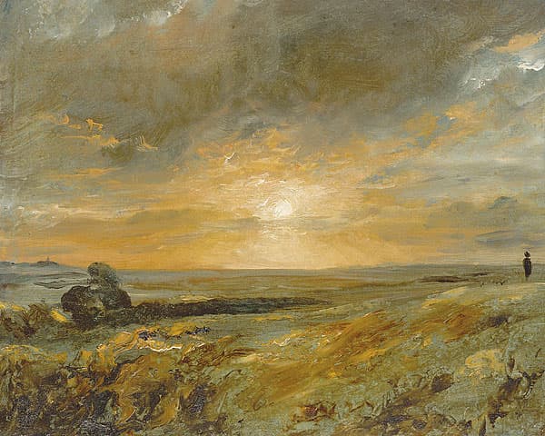 John CONSTABLE | Hampstead Heath, looking towards Harrow at sunset