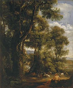 John CONSTABLE | Landscape with goatherd and goats, after Claude