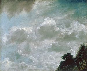 John CONSTABLE | Cloud study, Hampstead, trees at right