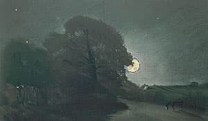 John CONSTABLE | The edge of a heath by moonlight