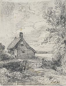John CONSTABLE | A cottage in a cornfield