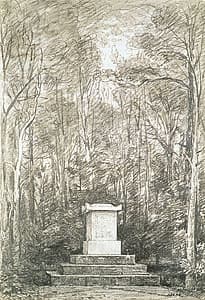 John CONSTABLE | Cenotaph to Sir Joshua Reynolds in the grounds of Coleorton Hall