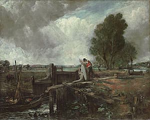 John CONSTABLE | Study of 'A boat passing a lock'