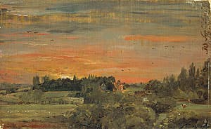 John CONSTABLE | View towards the rectory, East Bergholt