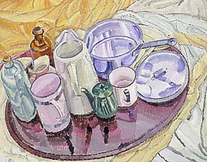 Grace COSSINGTON SMITH | Things on an iron tray on the floor