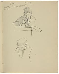 Grace COSSINGTON SMITH | (Two sketches of boys for painting 'Boys drawing')