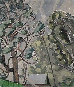 Grace COSSINGTON SMITH | Turramurra landscape, recto; Trees in rain and wind, verso