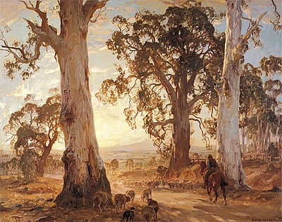 Hans HEYSEN | Droving into the light