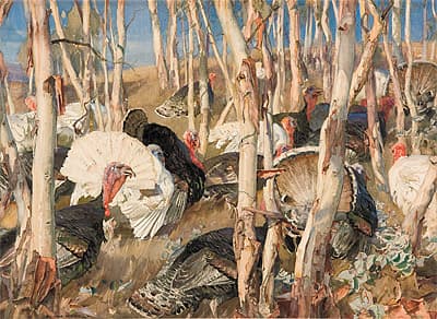 Hans HEYSEN | Bronzewings and saplings