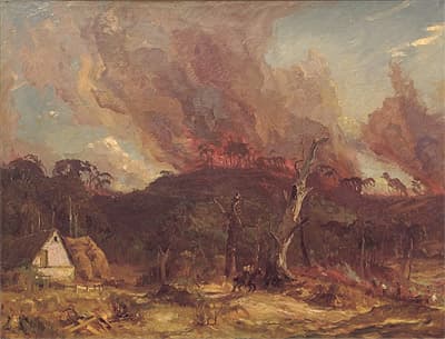 Hans HEYSEN | Bushfire, Hahndorf