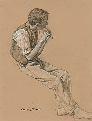 Hans HEYSEN | Collins jnr, Flute Player