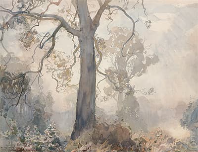 Hans HEYSEN | Gums under mist