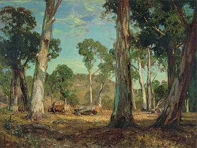 Hans HEYSEN | Hauling timber