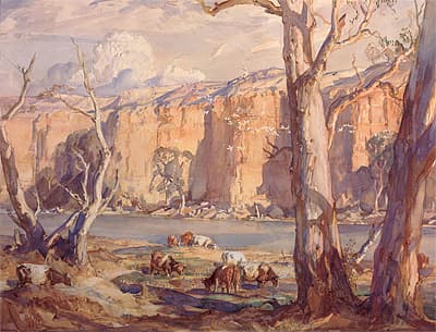 Hans HEYSEN | Murray River cliffs