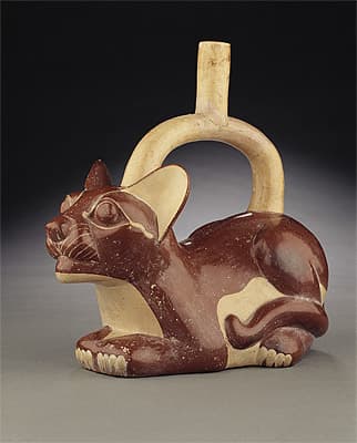   | Stirrup vessel in the form of a feline