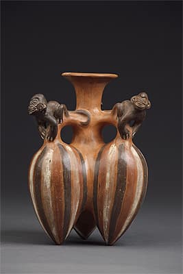   | Vessel in the form of fruit and monkeys