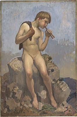 George LAMBERT | Boy with pipes
