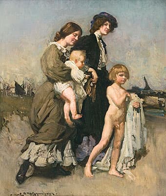 George LAMBERT | The holiday group (The bathers)