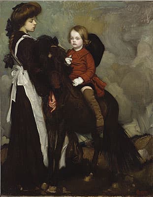 George LAMBERT | Equestrian portrait of a boy