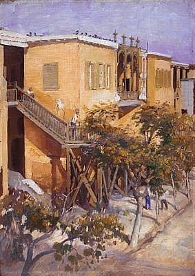 George LAMBERT | Courtyard, 14th Australian General Hospital, Abbassia