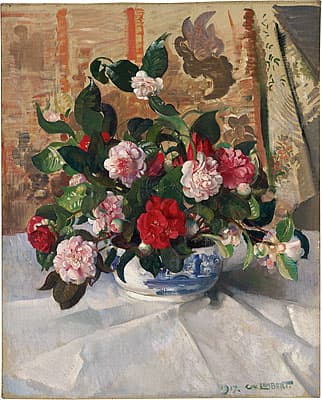 George LAMBERT | Still life - camellias